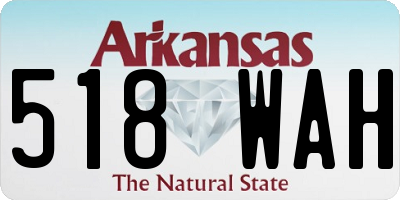 AR license plate 518WAH