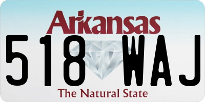 AR license plate 518WAJ