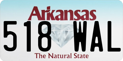 AR license plate 518WAL