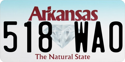 AR license plate 518WAO