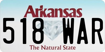 AR license plate 518WAR