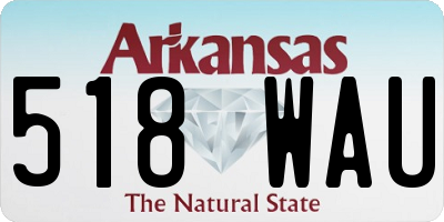 AR license plate 518WAU