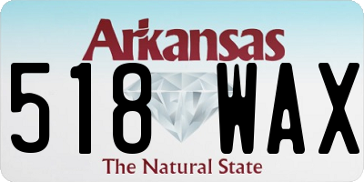 AR license plate 518WAX