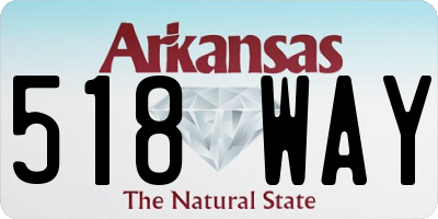 AR license plate 518WAY