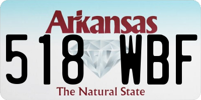 AR license plate 518WBF