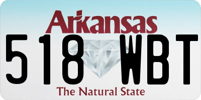 AR license plate 518WBT