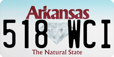 AR license plate 518WCI