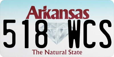 AR license plate 518WCS