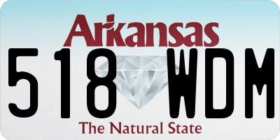AR license plate 518WDM