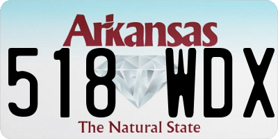 AR license plate 518WDX