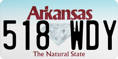 AR license plate 518WDY