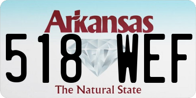 AR license plate 518WEF