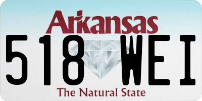 AR license plate 518WEI