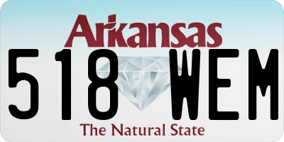 AR license plate 518WEM