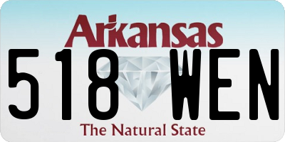 AR license plate 518WEN