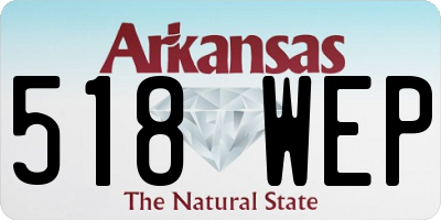 AR license plate 518WEP