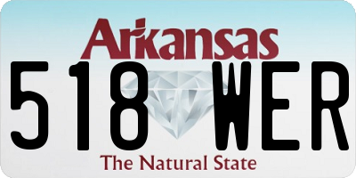 AR license plate 518WER