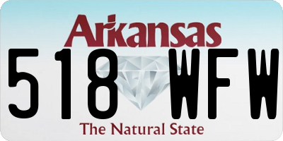 AR license plate 518WFW
