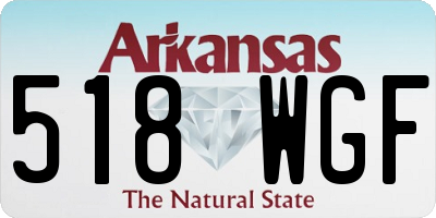 AR license plate 518WGF