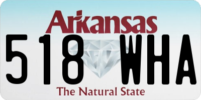 AR license plate 518WHA
