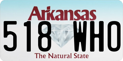 AR license plate 518WHO