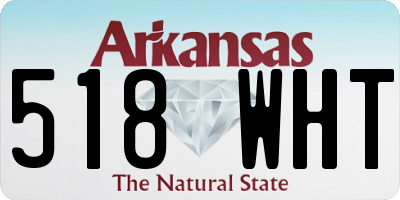 AR license plate 518WHT