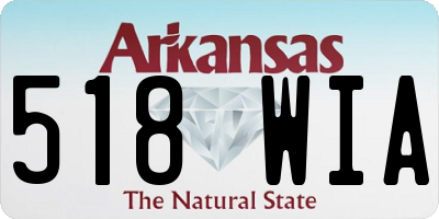 AR license plate 518WIA