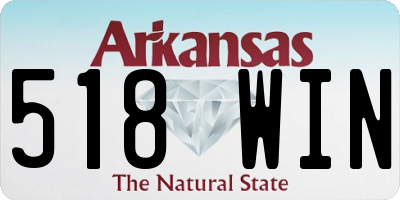 AR license plate 518WIN