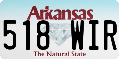AR license plate 518WIR