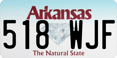AR license plate 518WJF