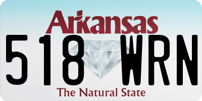 AR license plate 518WRN