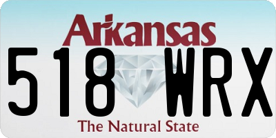 AR license plate 518WRX