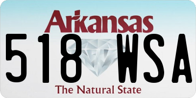 AR license plate 518WSA