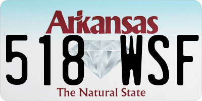 AR license plate 518WSF