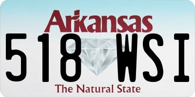 AR license plate 518WSI