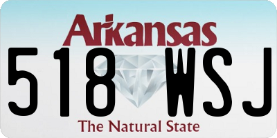 AR license plate 518WSJ