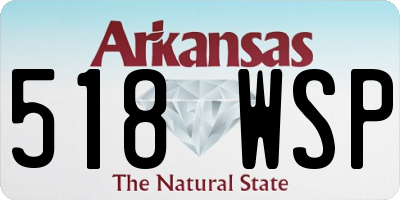 AR license plate 518WSP