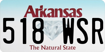 AR license plate 518WSR