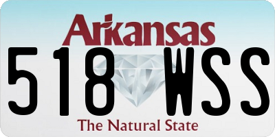 AR license plate 518WSS