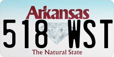 AR license plate 518WST