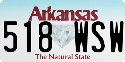 AR license plate 518WSW