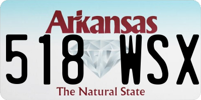 AR license plate 518WSX