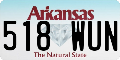 AR license plate 518WUN