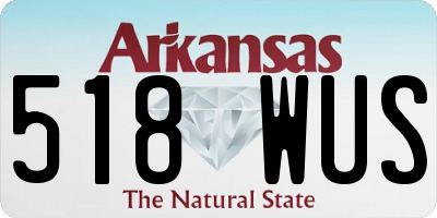 AR license plate 518WUS
