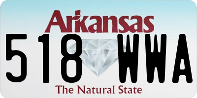 AR license plate 518WWA