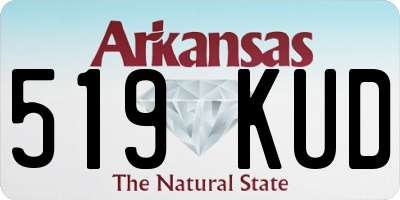 AR license plate 519KUD