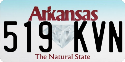 AR license plate 519KVN