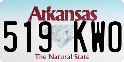 AR license plate 519KWO