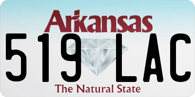 AR license plate 519LAC
