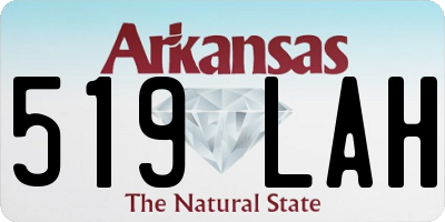 AR license plate 519LAH